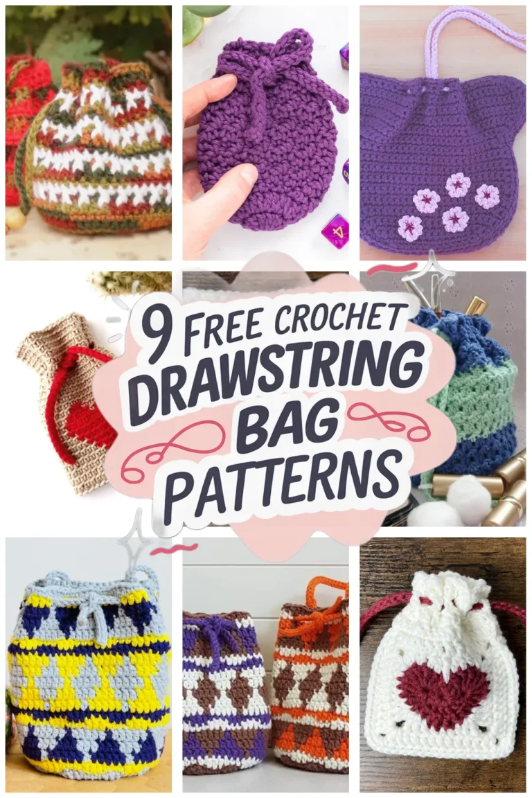 9 Free Crochet Drawstring Bag Patterns You’ll Love: Easy Designs for Every Skill Level!