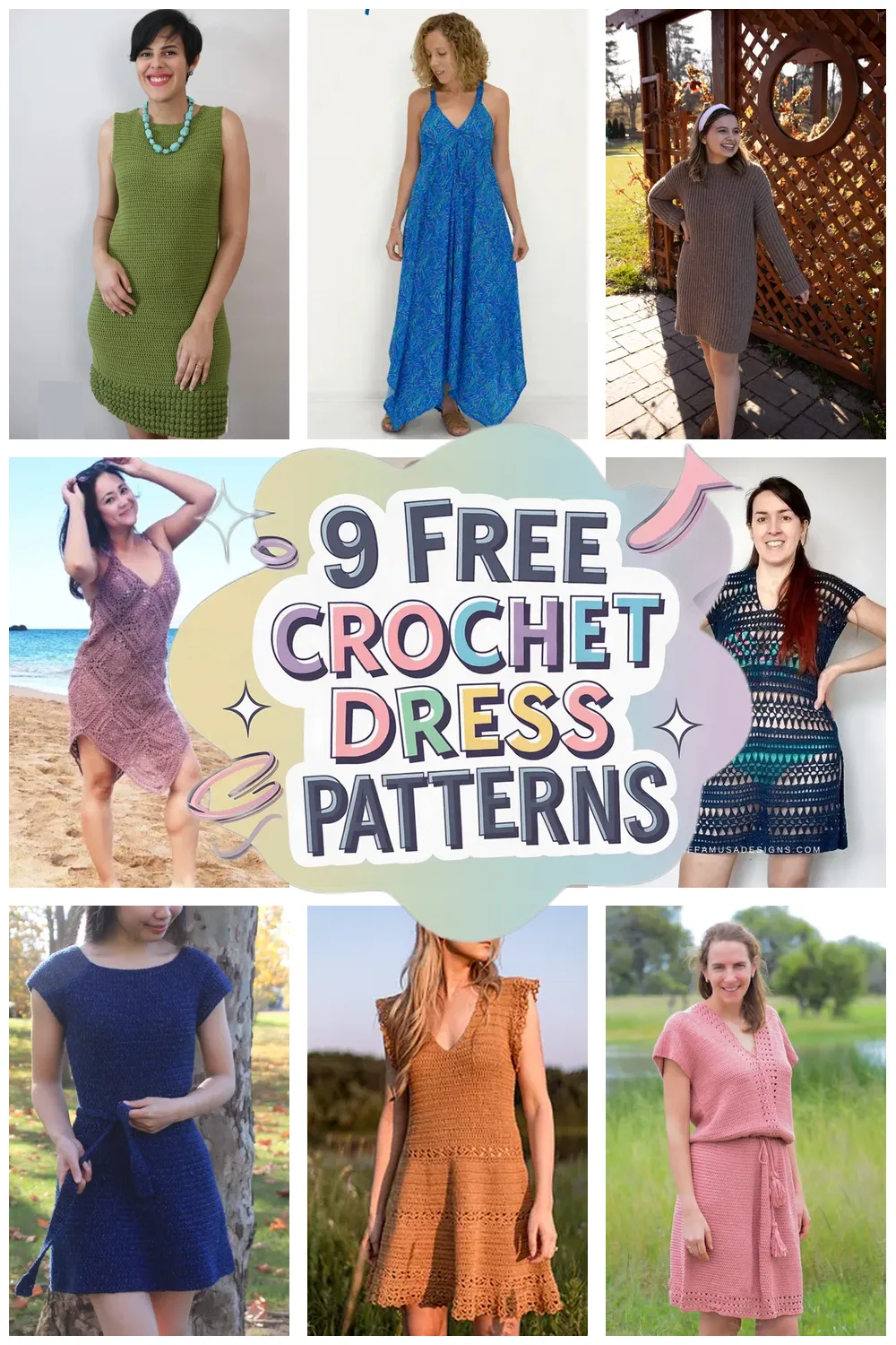 9 Free Crochet Dress Patterns You