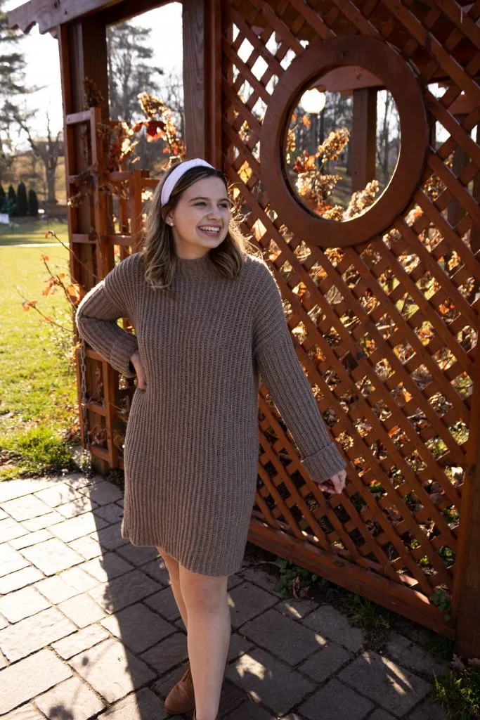 Willa Ribbed Sweater Dress Crochet Pattern