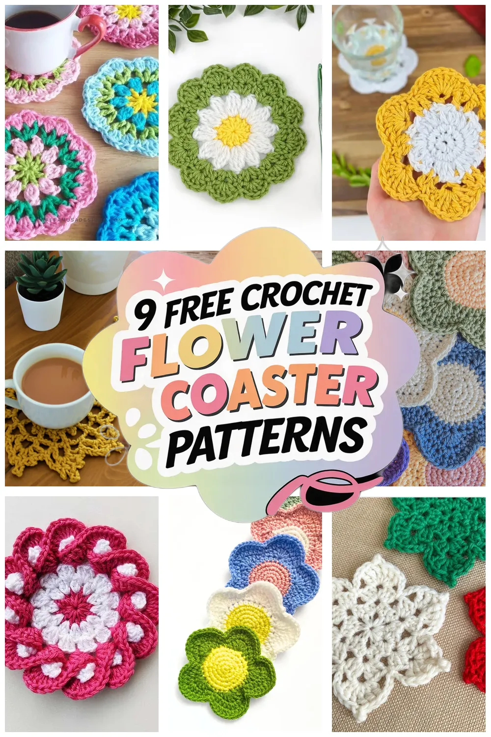 9 Free Crochet Flower Coaster Patterns: Beautiful Designs for Your Home Decor!