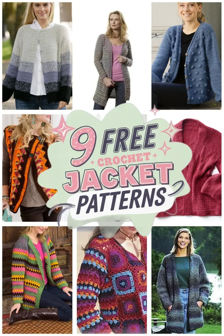 9 Free Crochet Jacket Patterns You’ll Love to Create: Stylish and Cozy Gilet Crochet Ideas!