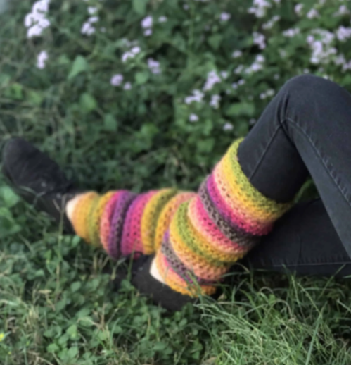 Multi Color Crochet Leg Warmers Pattern