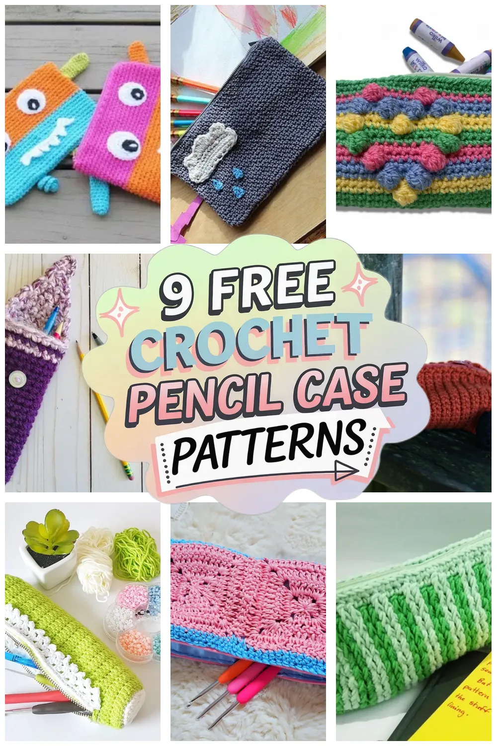 9 Free Crochet Pencil Case Patterns You