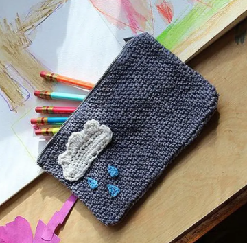 Cloud Crochet Pencil Case Pattern