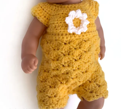 Crochet Romper Pattern for Baby Dolls