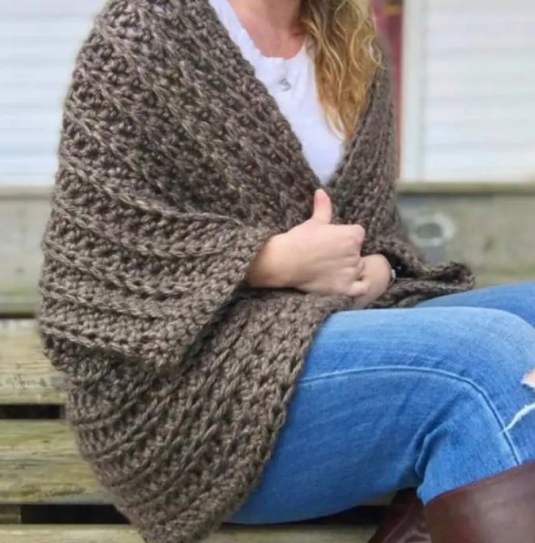 Juno Chunky Crochet Shrug Pattern