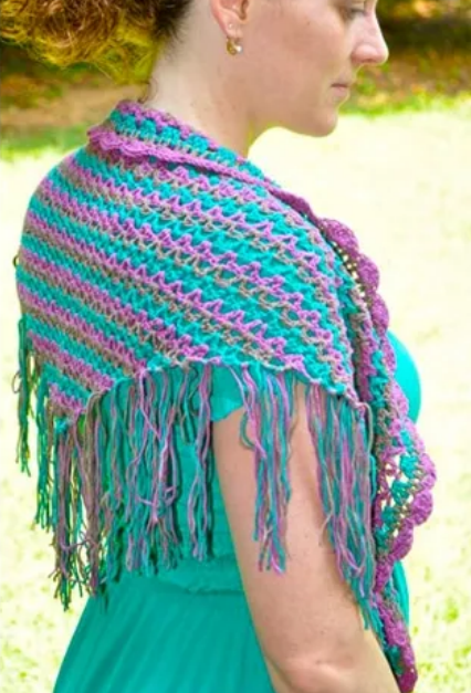 Lacy Crochet Shawl Pattern  Free Download