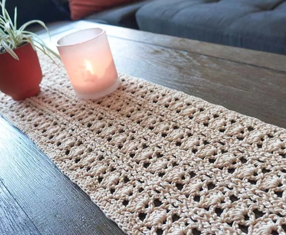 Modern Lacy Crochet Table Runner Pattern