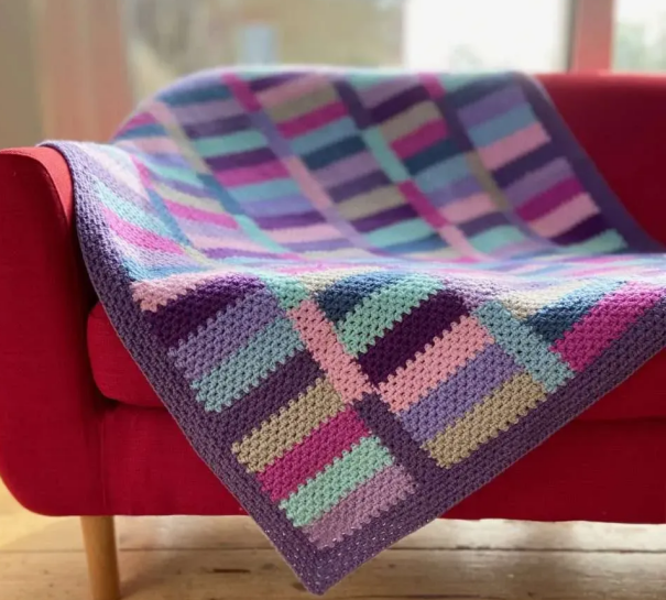 Violet Crochet Swirl Blanket Pattern