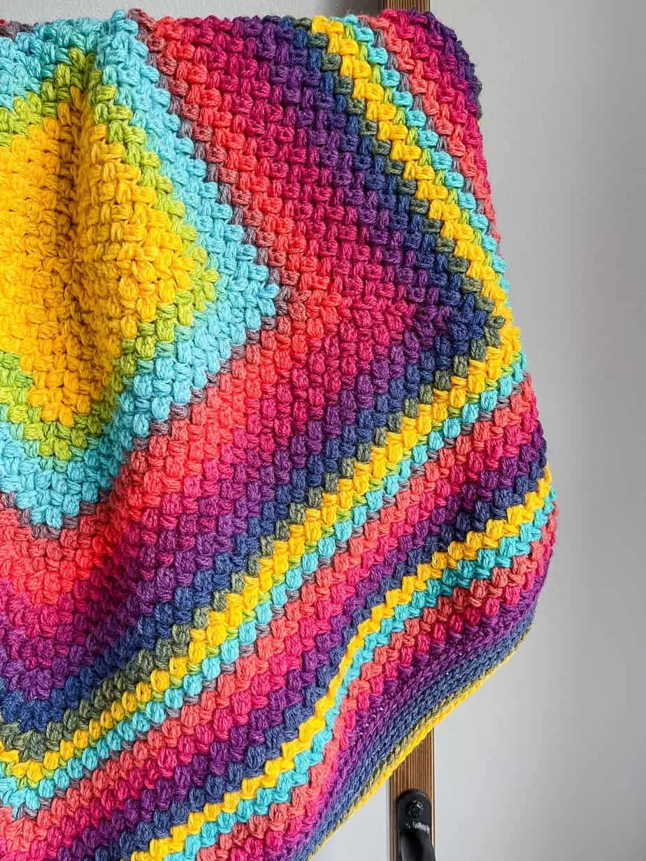 Vibrant Puff Stitch Baby Blanket Pattern