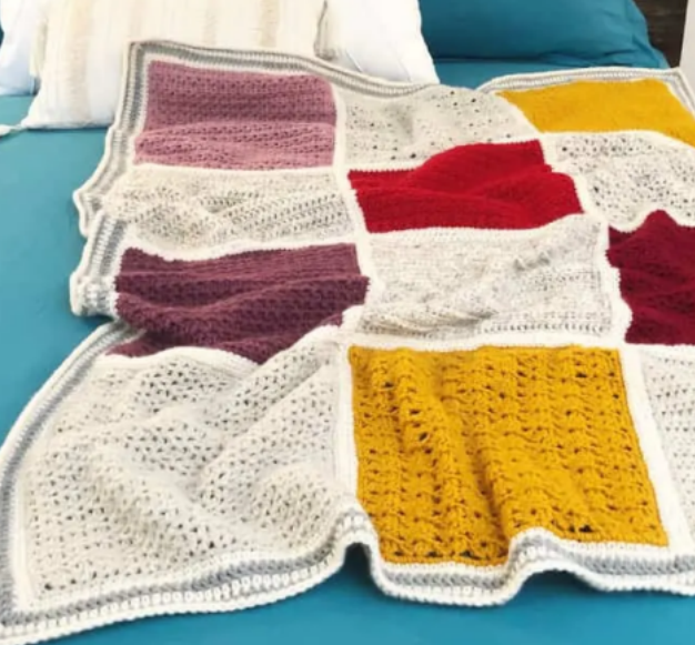 Vibrant Patchwork Crochet Blanket Pattern