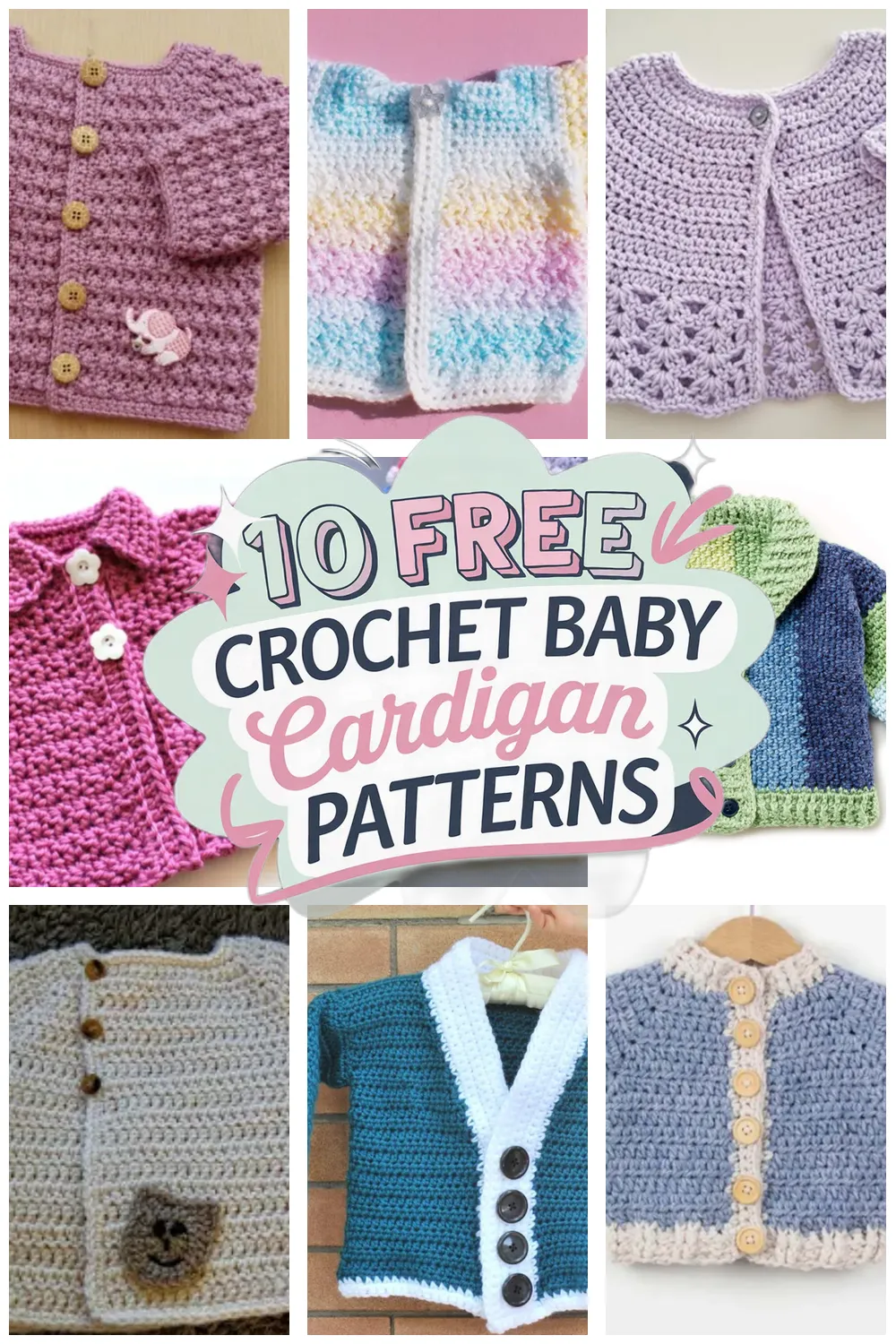 10 Free Crochet Baby Cardigan Patterns You’ll Love to Make!