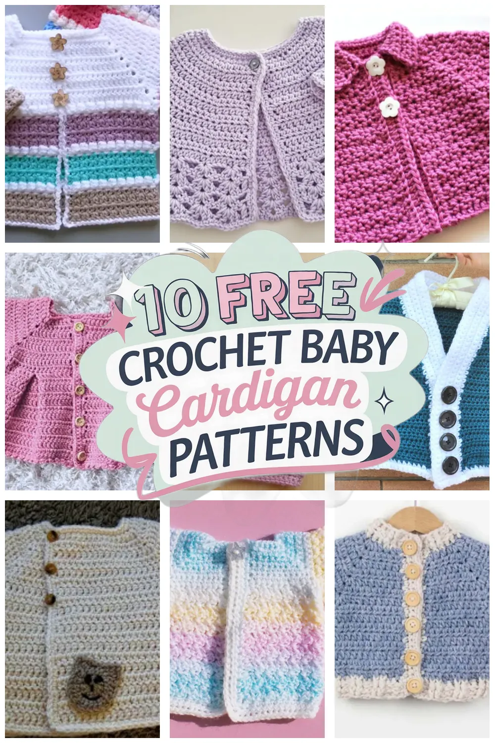 10 Free Crochet Baby Cardigan Patterns You’ll Love to Make!