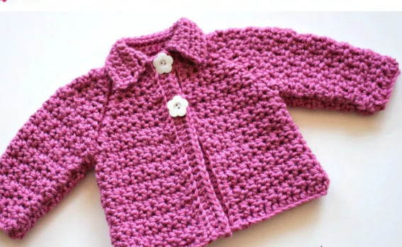 Snuggly Pink Crochet Cardigan Pattern