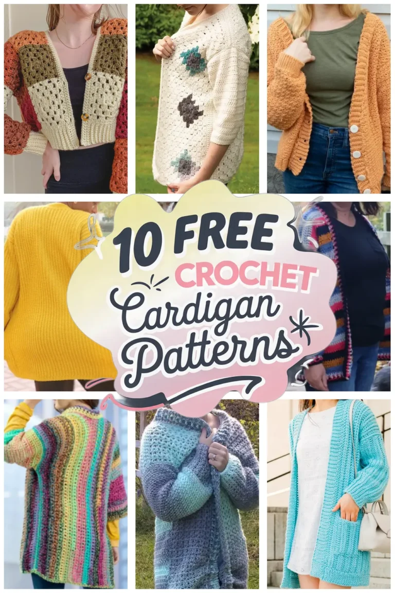 10 Free Crochet Cardigan Patterns for Trendy Fall Fashion