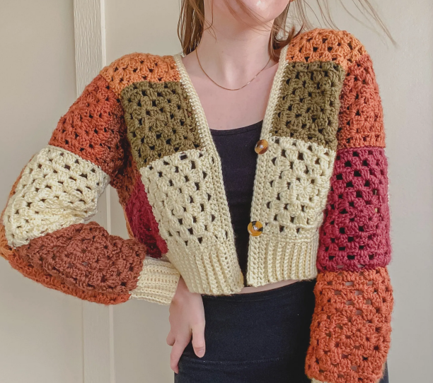 Crochet Granny Square Cardigan Pattern