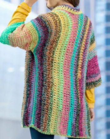 Vibrant Cardigan Crochet Fashion Patterns