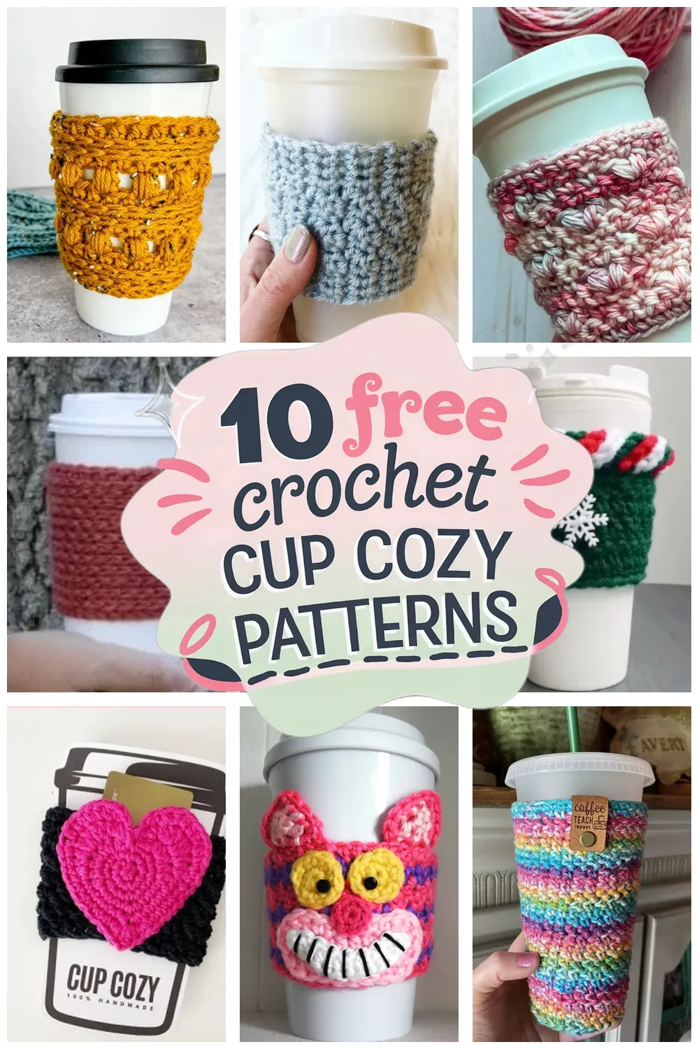 10 Free Crochet Cup Cozy Patterns You’ll Love: Perfect Coffee Cozy Patterns for Every Style!