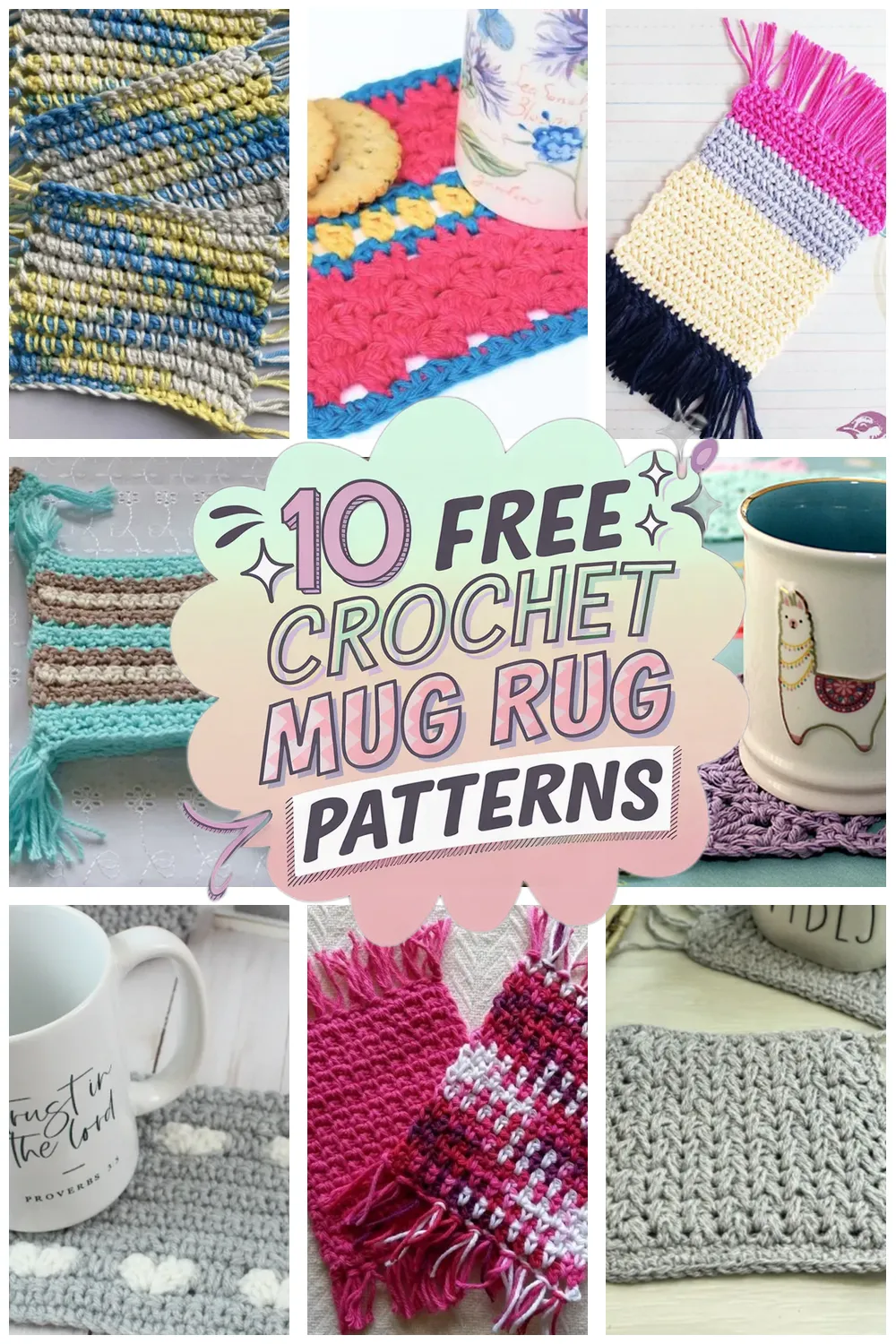 10 Free Crochet Mug Rug Patterns for Easy Beginner Crochet Projects