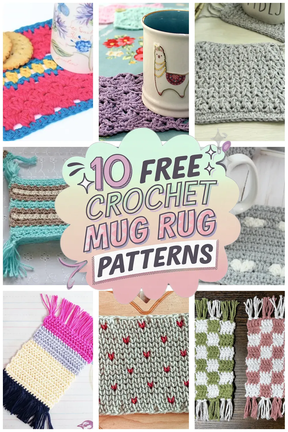 10 Free Crochet Mug Rug Patterns for Easy Beginner Crochet Projects