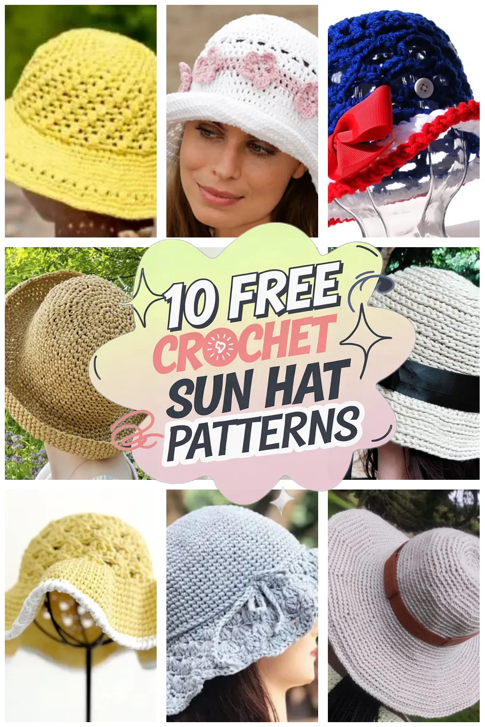 10 Free Crochet Sun Hat Patterns for Stylish Summer Days: Perfect Crochet Summer Hats!