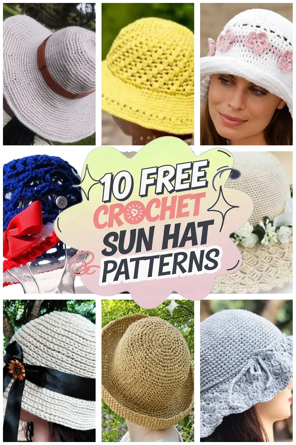 10 Free Crochet Sun Hat Patterns for Stylish Summer Days: Perfect Crochet Summer Hats!