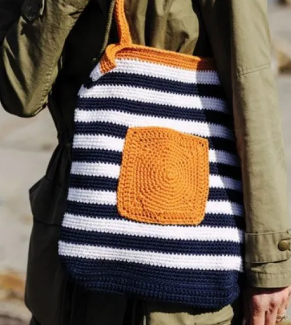 Striped Crochet Tote Bag Pattern