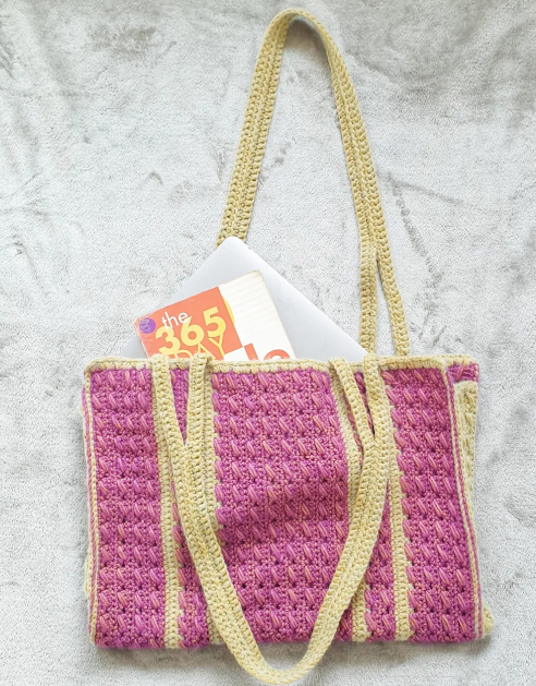 Reversible Crochet Tote Bag Pattern