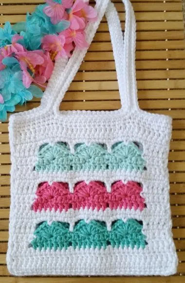 Colorful Crochet Tote Pattern  No Annotations