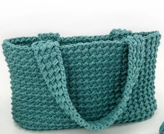 Teal Textured Tote Crochet Pattern