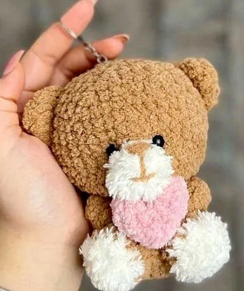 Crochet Keychain Pattern Teddy Bear Design