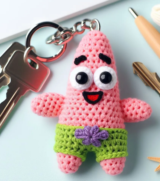 Crochet Patrick Keychain Pattern Crochet Pattern