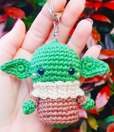 Crochet Baby Yoda Keychain Pattern