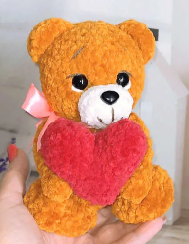 Crochet Teddy Bear Pattern for Valentines