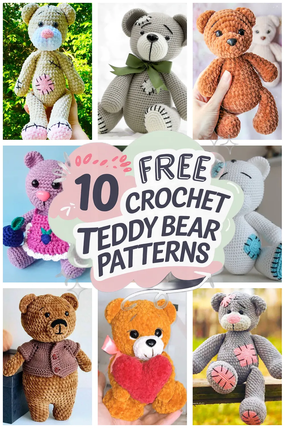 10 Free Teddy Bear Crochet Patterns: Adorable Bear Patterns Free for Every Skill Level!