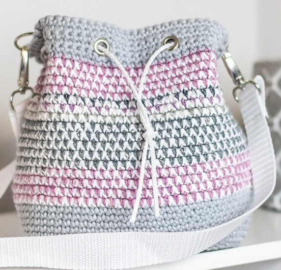 Mosaic Crochet Bucket Bag Pattern