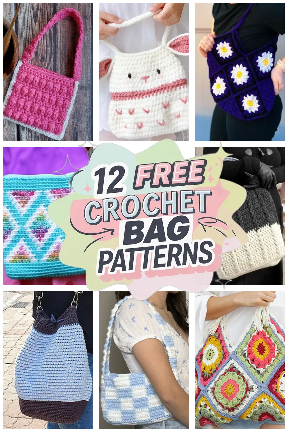 12 Free Crochet Bag Patterns: Stunning Tote Crochet Designs You’ll Love!