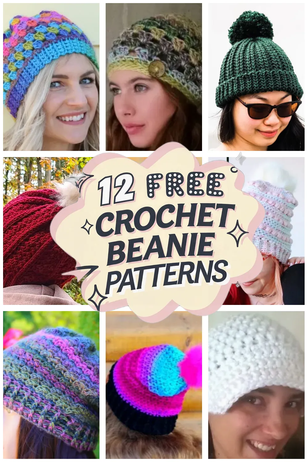 12 Free Crochet Beanie Patterns: Easy Crochet Hat Ideas You