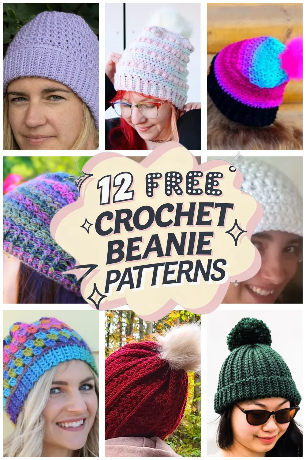 12 Free Crochet Beanie Patterns: Easy Crochet Hat Ideas You