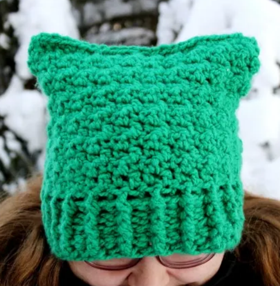 Chunky Cat Ear Beanie Crochet Pattern