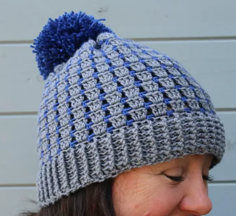 Block Stitch Beanie Free Pattern