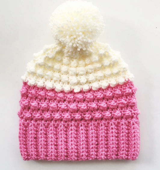 Berries n Cream Crochet Beanie Pattern