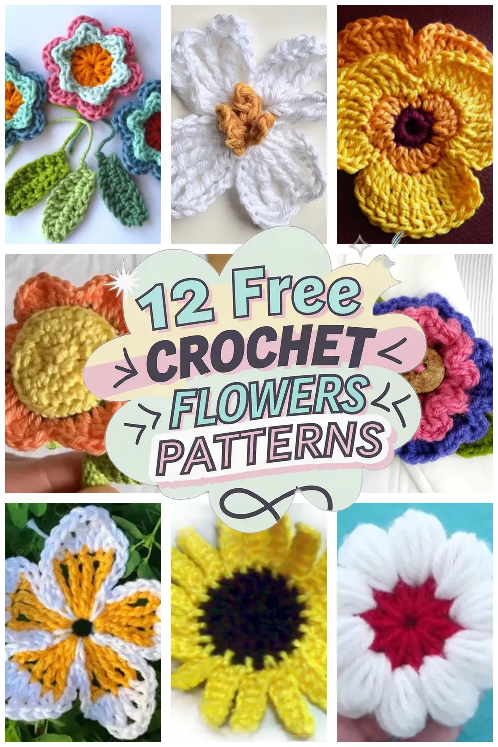 12 Free Crochet Flowers Patterns: Easy Designs for Stunning Crocheted Flowers!