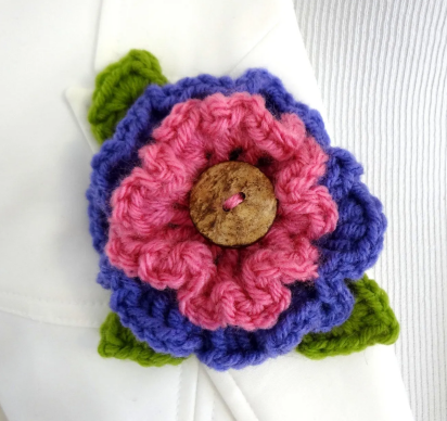 Layered Ruffle Flower Crochet Pattern