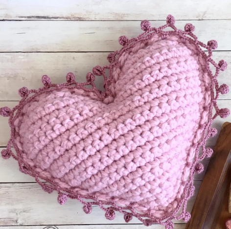 Heart Pillow Crochet Pattern Guide