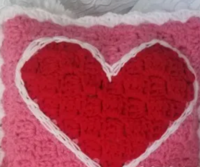 Crochet Heart Pillow Pattern Crochet Pattern