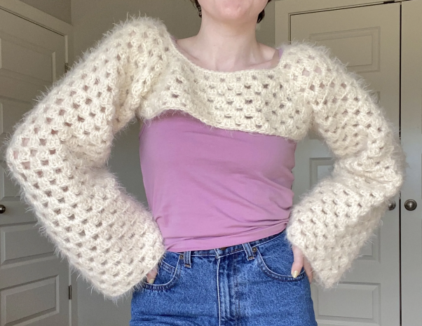 Crochet Granny Shrug Bolero Pattern