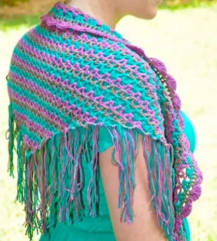 Vibrant Crochet Shawlette Pattern Crochet Pattern