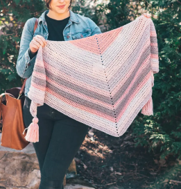 Crochet Small Triangle Shawl Pattern