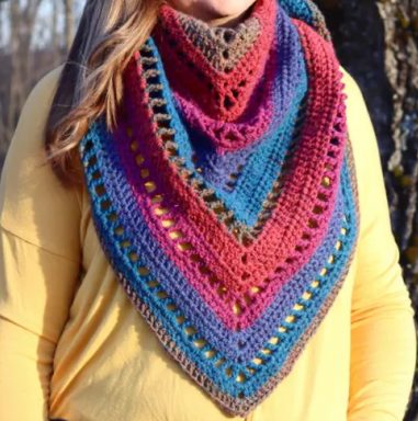 Free Beginner Triangle Shawl Crochet Pattern